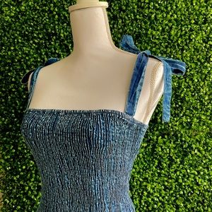 Missguided denim tie strap dress